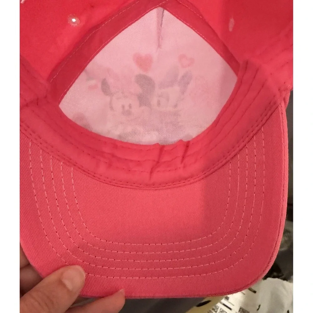 Disney Pink Strapback Hat Graphic‎ Minnie Mouse Daisy Duck-One Size
